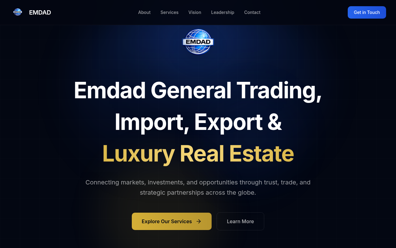 Emdad website preview